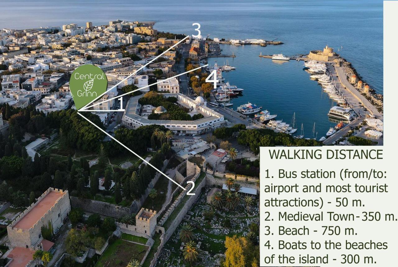 Central Grinn-In The Heart Of Rhodes,New&Stylish! Rhodes City Eksteriør billede